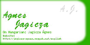 agnes jagicza business card